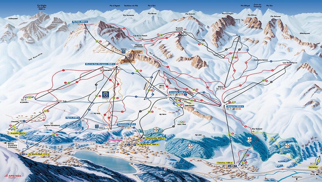 Ski area: SKI AREA: DIAVOLEZZA-LAGALB, CORVIGLIA, CORVATCH, FURTSCHELLAS