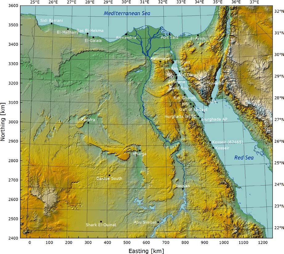 New elevation map of Egypt