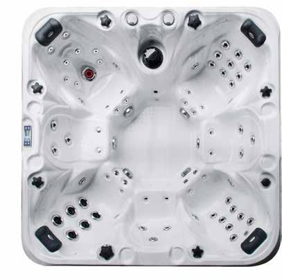 The Joy includes Aqua Rolling Massage as well as the fully programmable control system found on all