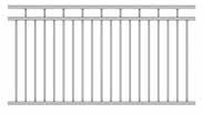 black Post size: 50x50 /65x65mm Vertical bars: 19x19mm AXIS Horizontal rails: 40x40mm ALUMINIUM CONSTRUCTION