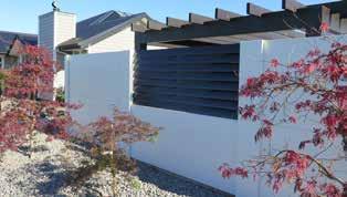 Aluminium slats are supplied in a powder-coated finish and can be colour-matched to any standard New Zealand roof or window colour.