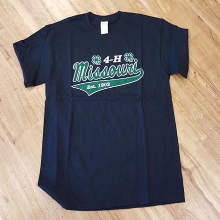Missouri 4-H Shirts For Sale Have you heard? There are new Missouri 4-H t-shirts available for you to purchase! The shirts are black, short-sleeved with a new green and white logo.