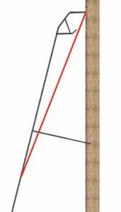 Using at least three adults, lean the ladder stand up into an upright position until the teeth make contact with the tree (see figure 31
