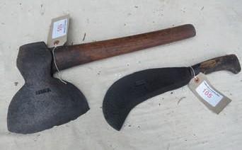 wood moulding planes and a block plane 2113 2 no. wooden levelling planes 1 large/1 small (3 lots, 2113-2115) 2116 8 no. of assorted old hand tools including a drill saw, spirit level etc. 2117 9 no.