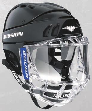 MISSION M1505 COMBO W/WIRE MATERIAL # 1033709 GAMEDAY PROTECTION MISSION M15 helmet and Bauer RBE III face mask features and benefits combined. Face mask comes completely assembled to the helmet.