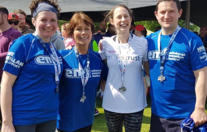 " The 2 staff teams ran the Marathon Relay and managed to do