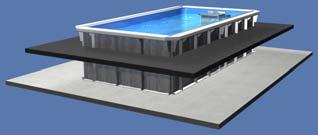 Our three Fiberglass Pools have water depths of 51, 57 or 63. While typically backfilled leaving no more than 18 above a finished floor, our 51 deep model can be installed as a freestanding unit.