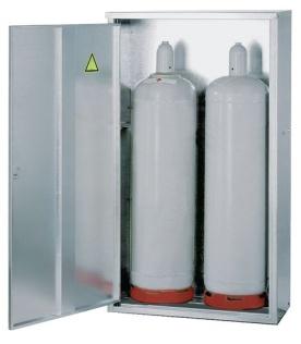 Where, because of the nature of the gases stored, the cabinet must be equipped with mechanical ventilation, for bottles containing flammable and fire supporting gas, at least 10 air changes of the