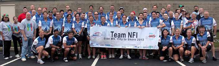 Bike MS Teams Go Above and Beyond From Bananas and Bread to Bicycles and Bike Racks - NFI Delivers For the past 14 years, Team NFI has volunteered and cycled for the cause in the chapter s Bike MS: