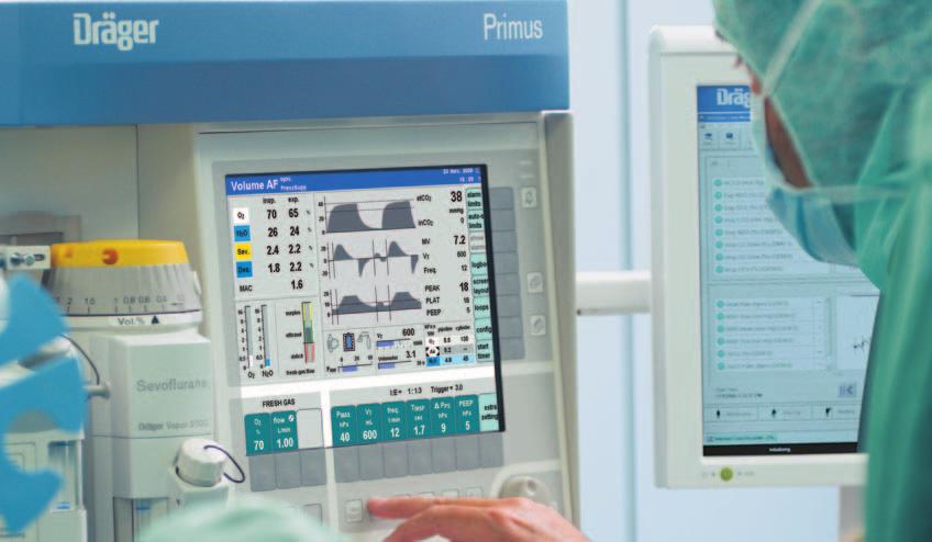 06 DRÄGER PRIMUS INTUITIVE USER INTERFACE Learning to use sophisticated new equipment can be a daunting and sometimes intimidating task.