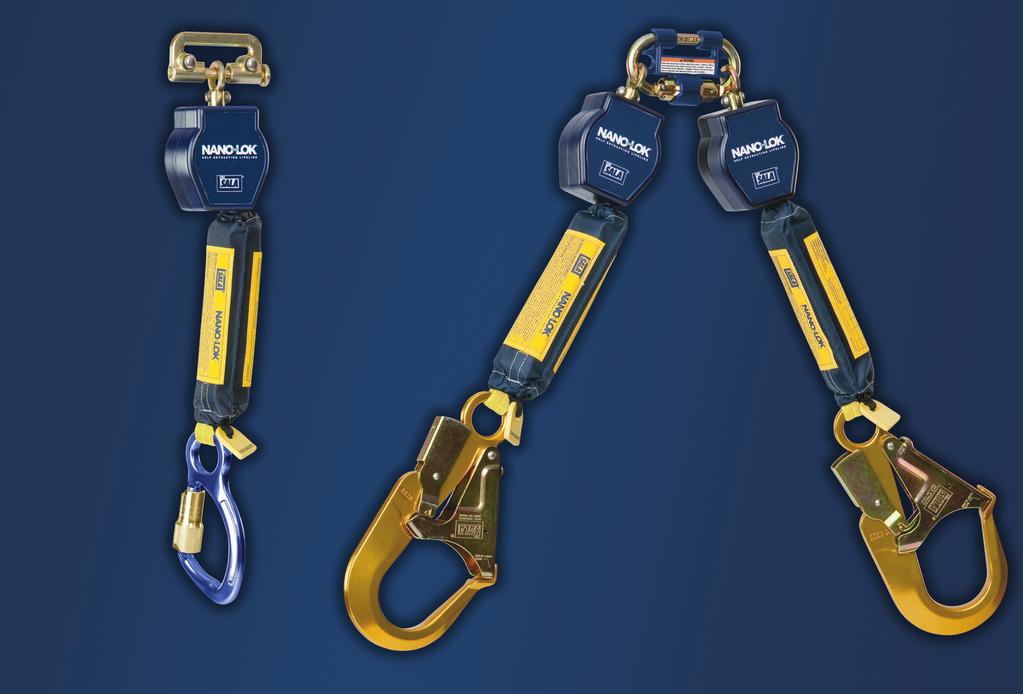 NANO-LOK FEATURES SINGLE LEG ANCHORAGE CONNECTOR Attaches directly to back of most harnesses no separate carabiner required Installs to web, leaving dorsal D-ring open for other equipment or rescue