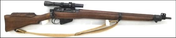 #54 $ Savage Model 1919.22 RA bolt action rifle with 25 barrel, target sights & military stock.