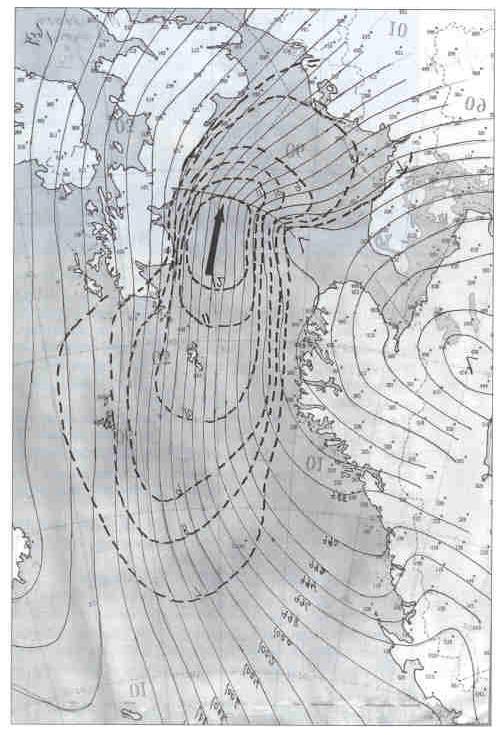 Fig. 1 Weather situation in the North Sea, Januar 1
