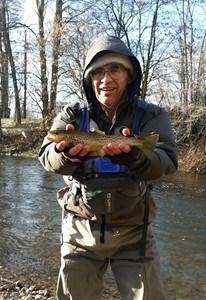 Bill Logan (Pleasantville); filed 12/5: On the 5 th, I landed five steelheads on egg patterns and streams. Drove through a white out at Edinboro on way home. Came home to ribs and cherry pie.
