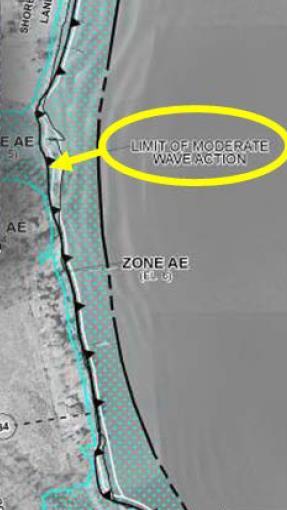 Mapping: LiMWA Limit of Moderate Wave Action (LiMWA) Defines
