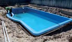 A template of your pool is laid out on the ground and the site is