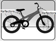 The user s legs should reach at least 2.5 cm above the highest point of the frame (3). The rider needs to be able to reach the brake levers and use them comfortably (if they are a part of the bike).