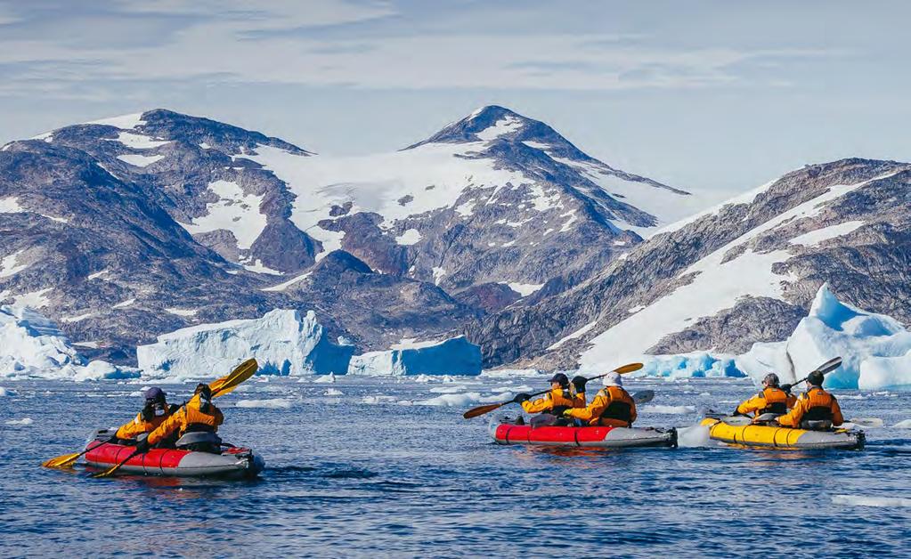 Paid Activities SEA KAYAKING Imagine gliding across the surface of a bay in the presence of icebergs and glaciers. Our Sea Kayaking adventures are the best way to feel at one with the sea.