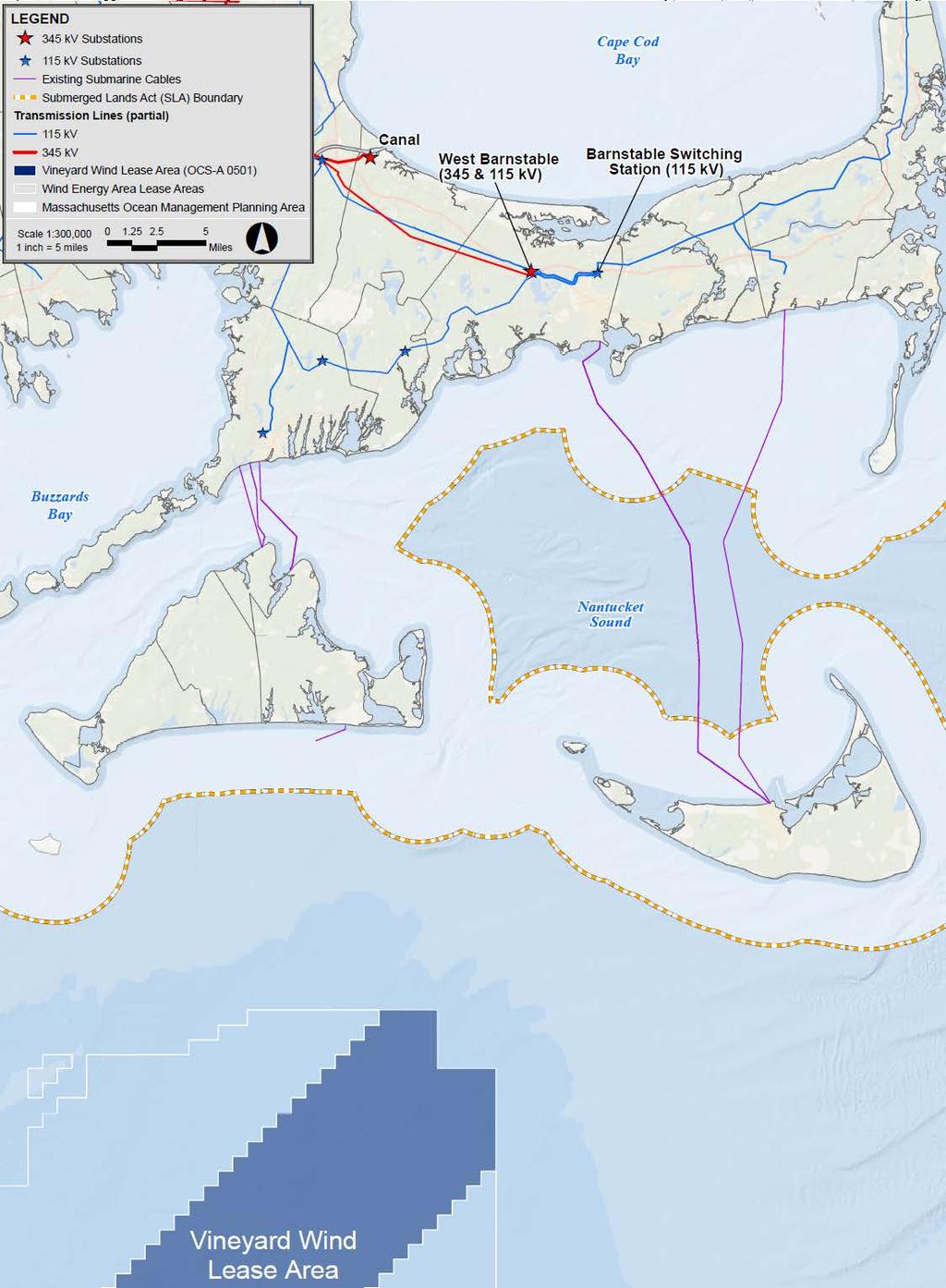 Nearest suitable existing substations are in Barnstable Minimizes