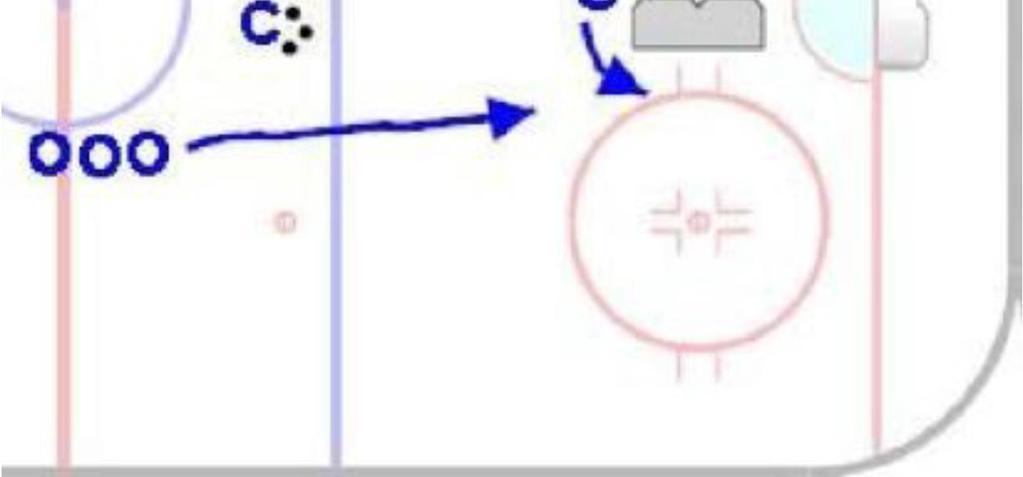 - Nets are placed back-to-back between the face-off circles. One goaltender covers both nets (if there is no goalie, players must hit posts or place objects/targets in the nets).