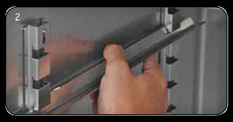 Align the keyhole slot of the standard with the mounting peg on the side of the