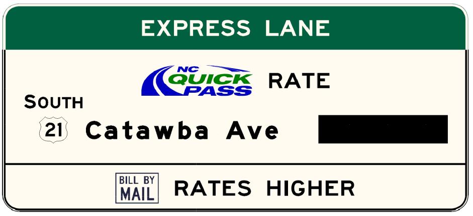The toll rate displayed when entering I-77 Express is the price motorists will be charged for that segment.