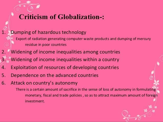 Cons of Globalisation