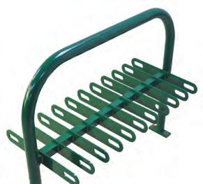 These racks are available in a wide range of primary colours to fit in with the