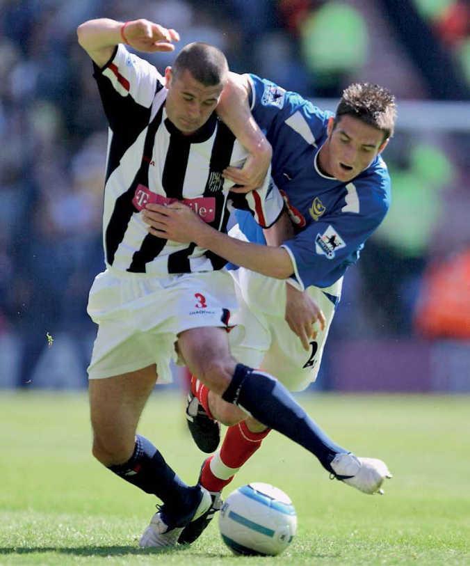 PROFILE JAMES KEENE Keene battles with West Brom defender Paul Robinson in the colours of Portsmouth during an English Premier League clash in 2005 DID YOU KNOW?