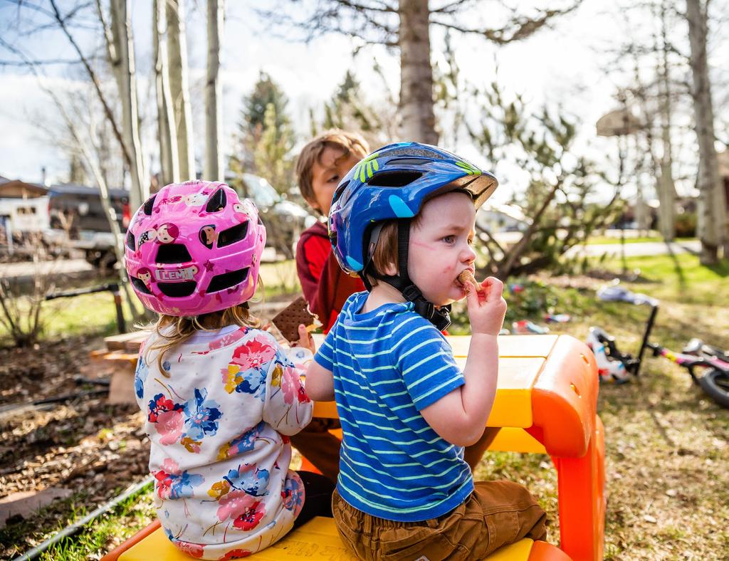 an ultrasafe bike helmet. On dirt or pavement, the Lil Champ keeps going. This helmet lets kids be kids, with cool designs and a rear LED light for added safety.