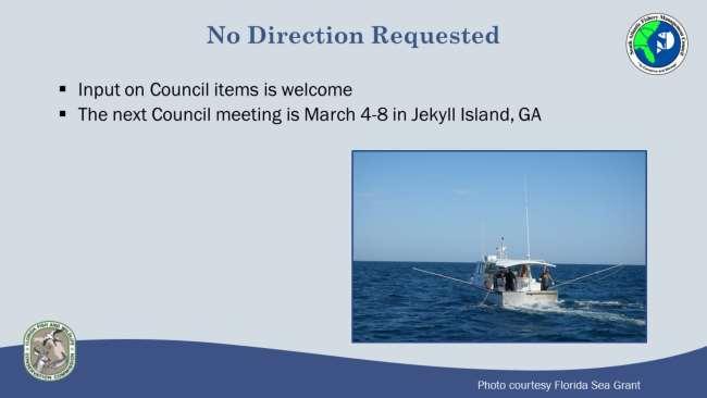 No specific direction is requested at this time; however, input on Council items is