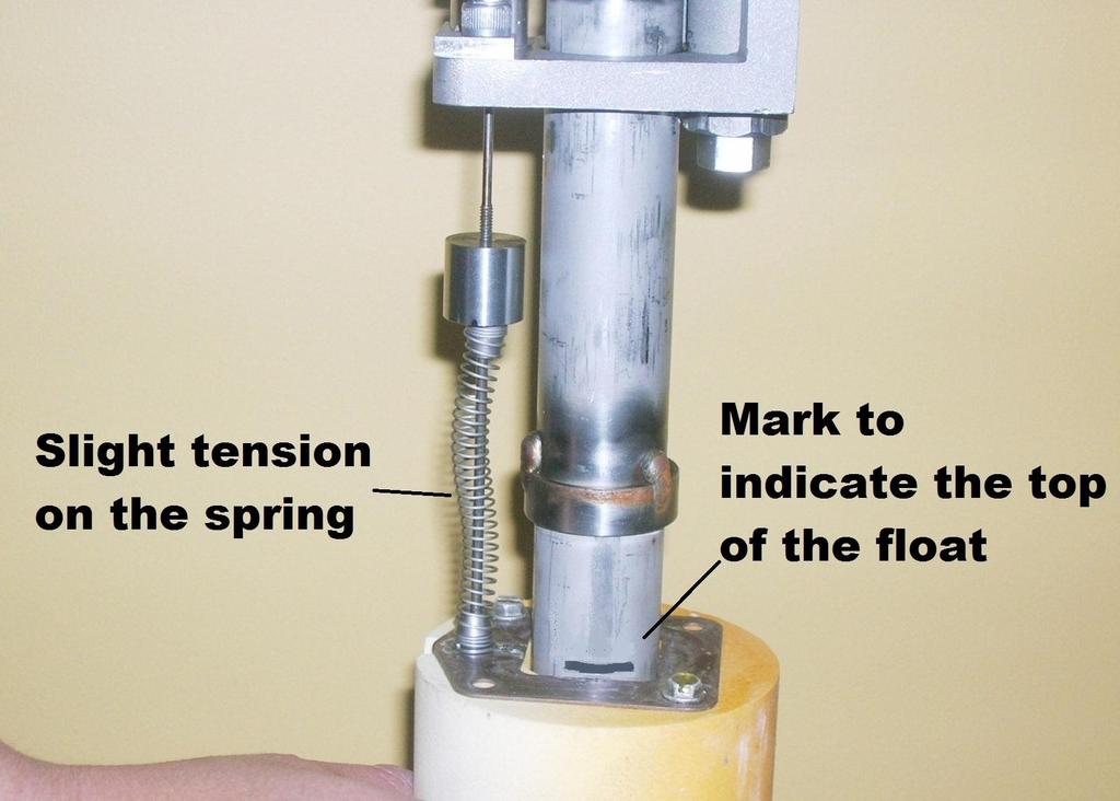 Figure 4-13 Make a second mark on the center pipe ¼ above the first mark to indicate the