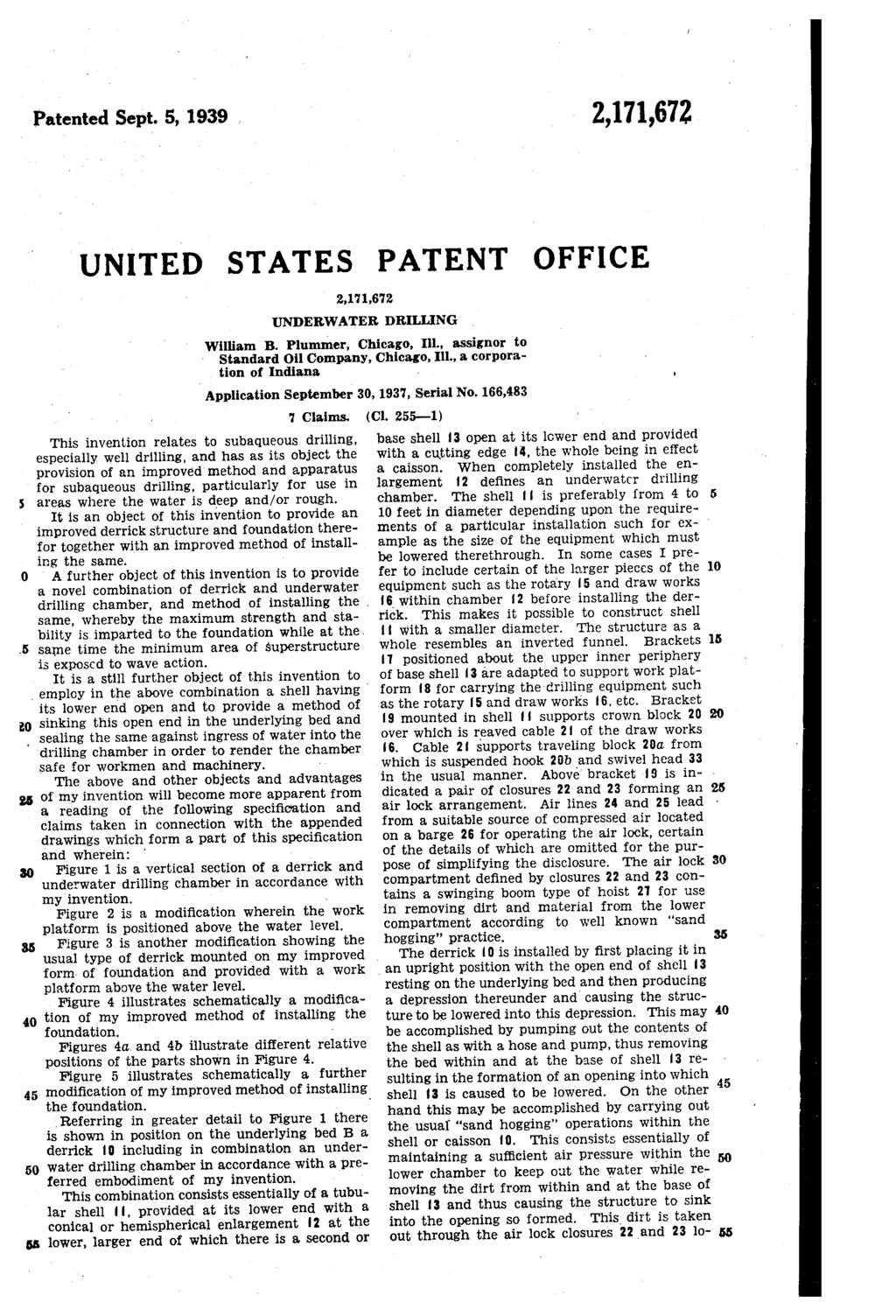 Patented Sept. 5, 1939 UNITED STATES Claims.