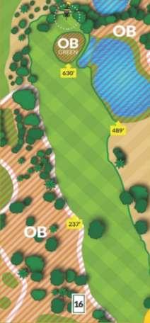 CART PATH VARIANCE: One of two holes on course where a portion of the cart path (and prior/beyond) is in bounds. 4 th DZ 355 603 339 18 Ave. 3.3(M) / 3.7(W) 3.8(M) / 5.0(W) 18 Ave. 4.5(M) / 5.3(W) 5.