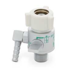 a flow outlet without interrupting the oxygen flow, using either the