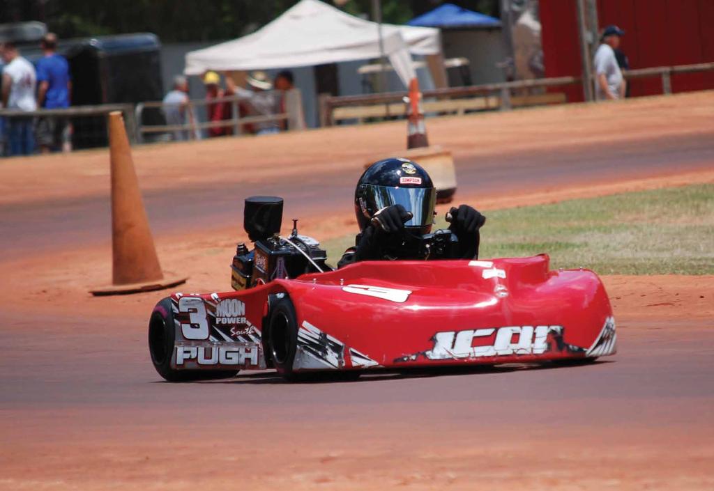 9 year old Derek Pugh takes to the track to qualify his Raptor powered kart at the last stop in the 2010 Florida