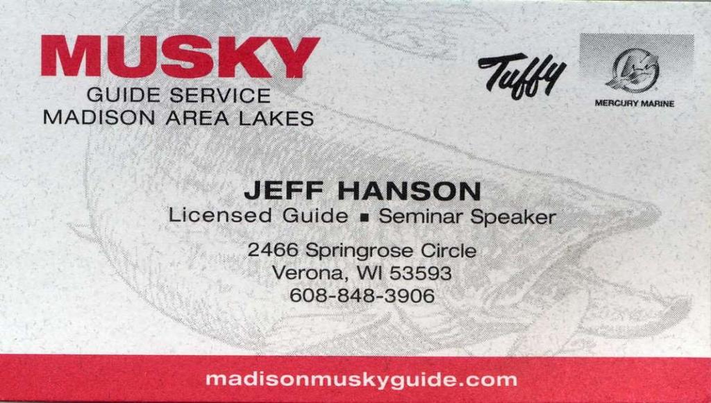 ..General meeting 5100 Club Speaker to be determined May 19...Madison Chain Outing June 9...Wisconsin Youth Musky Championship June 11.