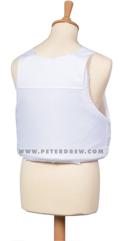 COVERT WHITE BODY ARMOUR Covert White Body Armour Colour: White (also available in black) Unisex Sizes: S-XXXL (4XL and Special makes available) Features: Discrete protection when worn under the