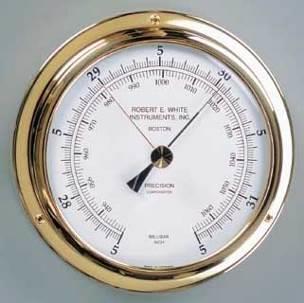 Monitoring and Weather Predicting Barometer (Aneroid Barometer) measures the force exerted by the atmospheric pressure. These values are displayed by a scale and pointer.