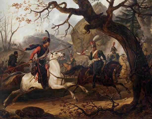 17 COMPARABLE #5 TITLE A skirmish with the Cossacks during Napoleon's Russian campaign of 1812 ARTIST Antoine Charles Horace Vernet YEAR 1814 DIMENSIONS 35.2 x 45.3 in. / 89.