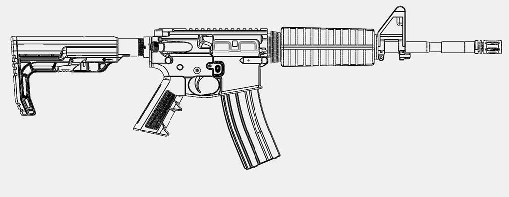 AR-15 SCHEMATIC 2. 7. 6. 1. 3. 8. 4. 5. 1. Collapsible Stock 2. Buffer Tube 3. Grip 4. Magazine 5. Flash Hider 6. Handguard 7. Upper Receiver 8. Lower Receiver PICTURED ABOVE PICTURED ON PAGE 11 9.