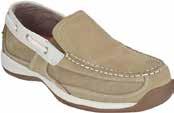 Insert with Heel Stabilizer Cup Slip & Oil-Resistant Rubber Boat Shoe Outsole Color - Tan/Cream Sizes: 6-11 (Medium or Wide)
