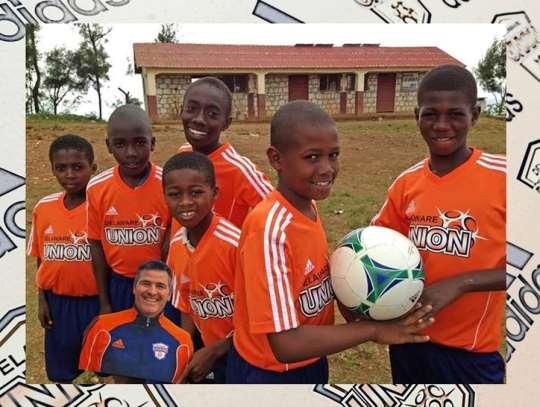 International Activities Delaware Union tagged along (in spirit) donating 20+ uniforms and soccer equipment to the La Fond Boys School in Haiti as part of Pastor Jay Hutchinson s (St.
