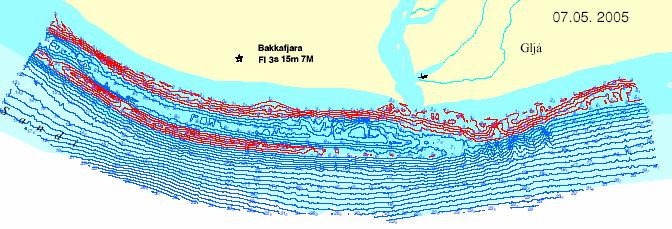 Bathymetric surveys Bathymetric surveys were carried out in the area in 1973, 2002, 2003, and 2004 and in May 2005.