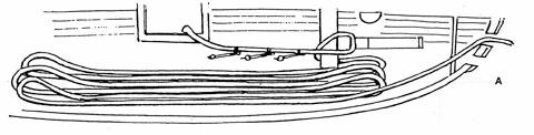 CHAPTER 6, ANCHORING AND DOCKING As the ship approaches an anchorage, the cable is ranged, ready for running on the tween deck.