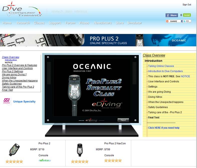 8 Oceanic Pro Plus 2 PDC Diver Unique Specialty Course - INTRUCTOR MANUAL 3. Oceanic Pro Plus 2 Personal Dive Computer Operating Manual 2.3.2 Instructor Items 1.