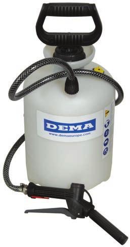 00 (For Chlorinated Products) Vessel Capacity: Approximately 95 litres Air Supply Required Pressure 4 to 6 bar (60 to 85 psi) Flow 10 m3/h (150 l/min) Air Inlet Connection: 3/8" hosetail 1 2 Dema