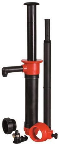 70 A drum pump with a push pull action made from polypropylene.