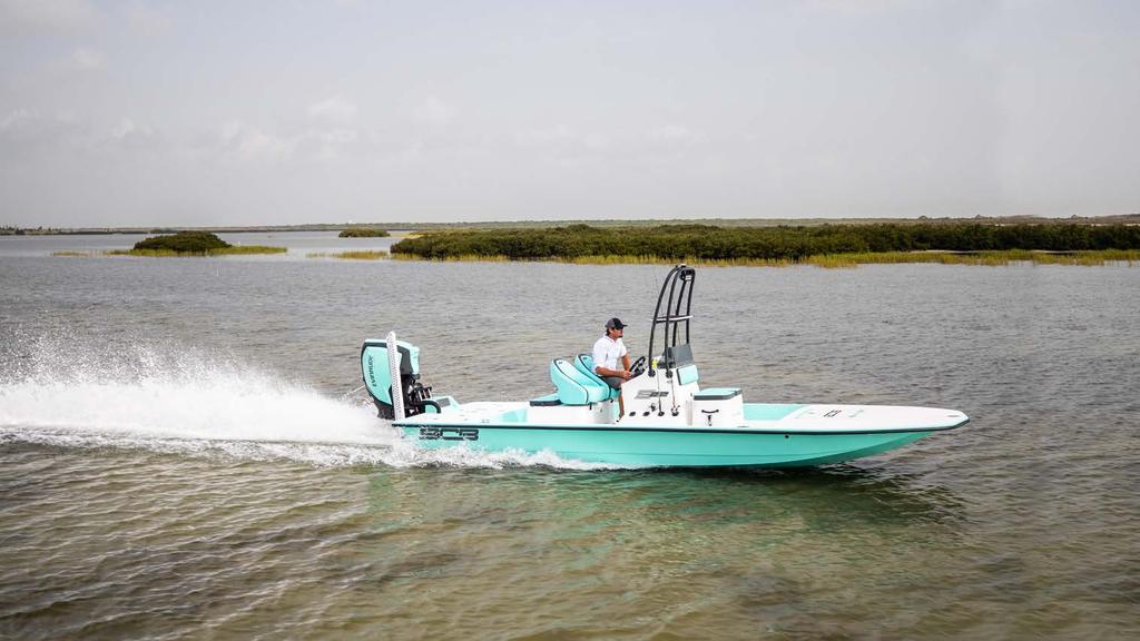 There is not another boat that will push you across open windy bays quite like the SCB S-22.