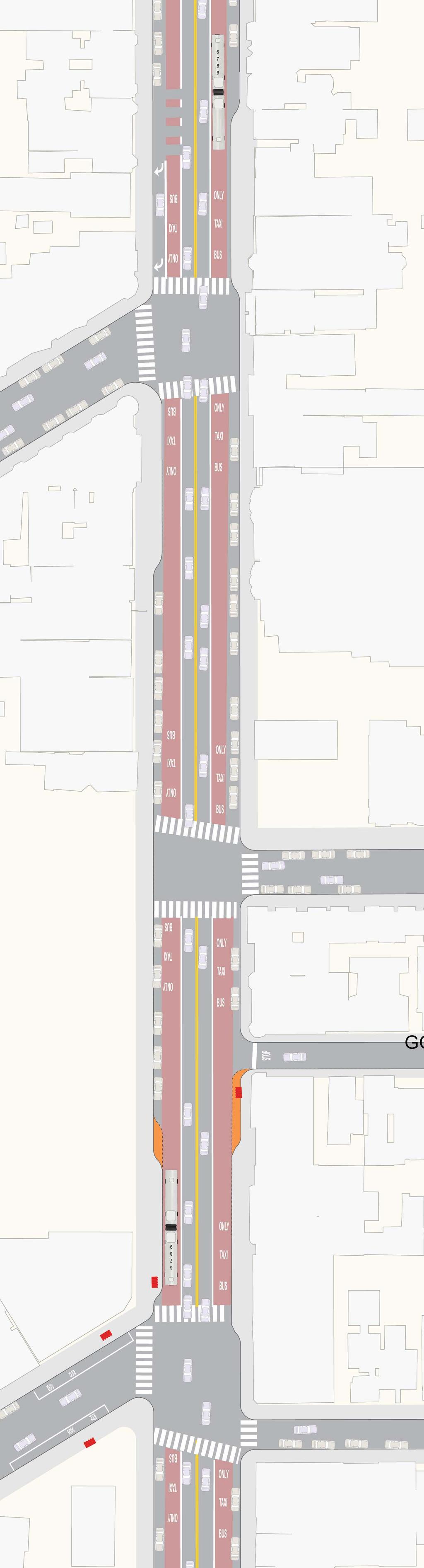 Proposal Detail: 29th to 30th on Mission from César Chávez St to A bus-only lane gives Muni vehicles their own lane separate from regular traffic.